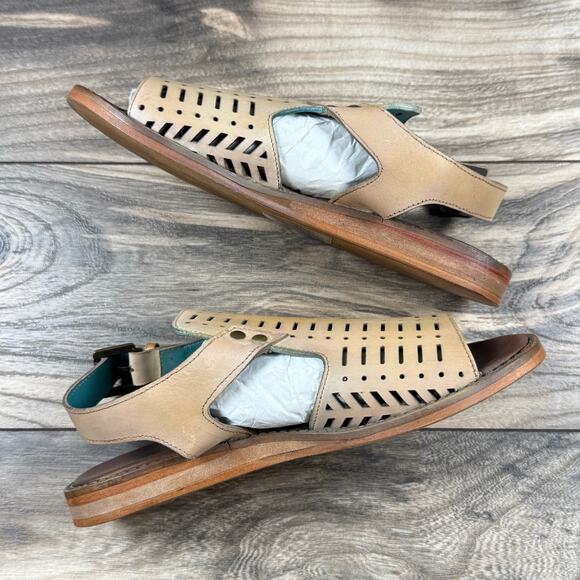 NIB ROAN BY BED STU Ballad II Leather Sandals Oats Slingback - Picture 5 of 9